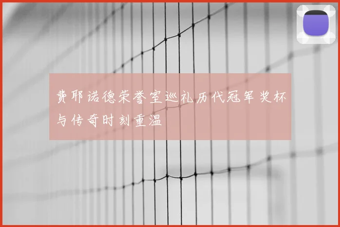 费耶诺德荣誉室巡礼历代冠军奖杯与传奇时刻重温